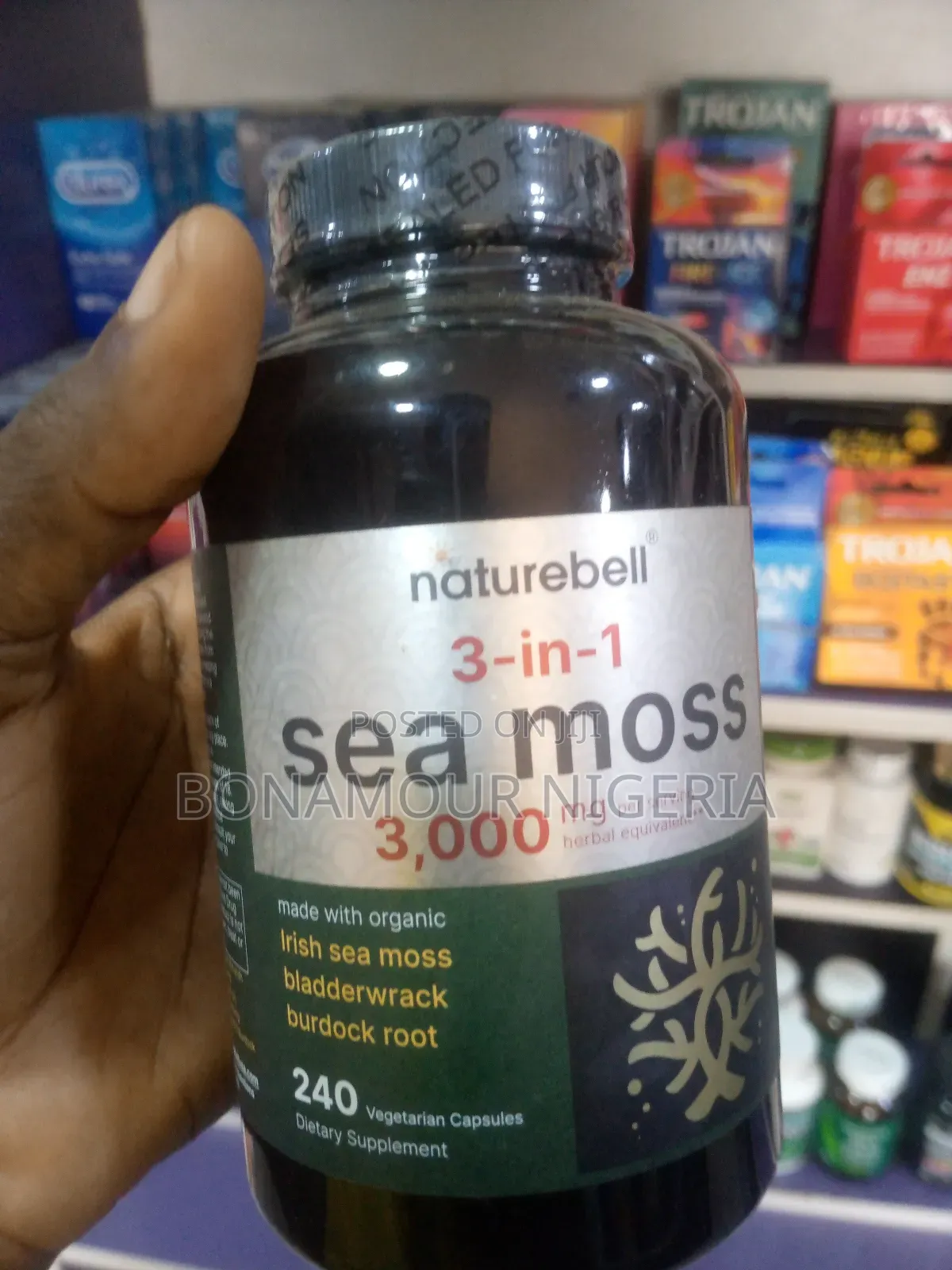 Naturebell 3-in-1 Sea Moss 3000mg X240 Veg Caps