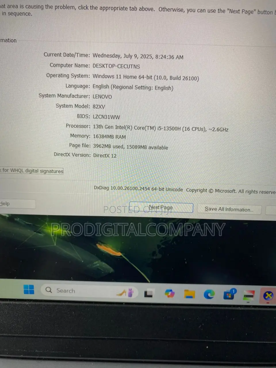 Laptop Lenovo LOQ 15IRH8 16GB Intel Core i5 SSD 512GB