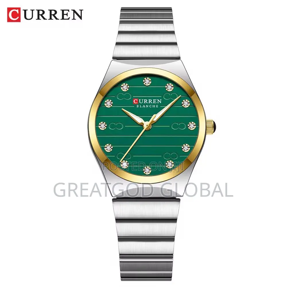 Curren Original Quartz Watch for Women Green Face