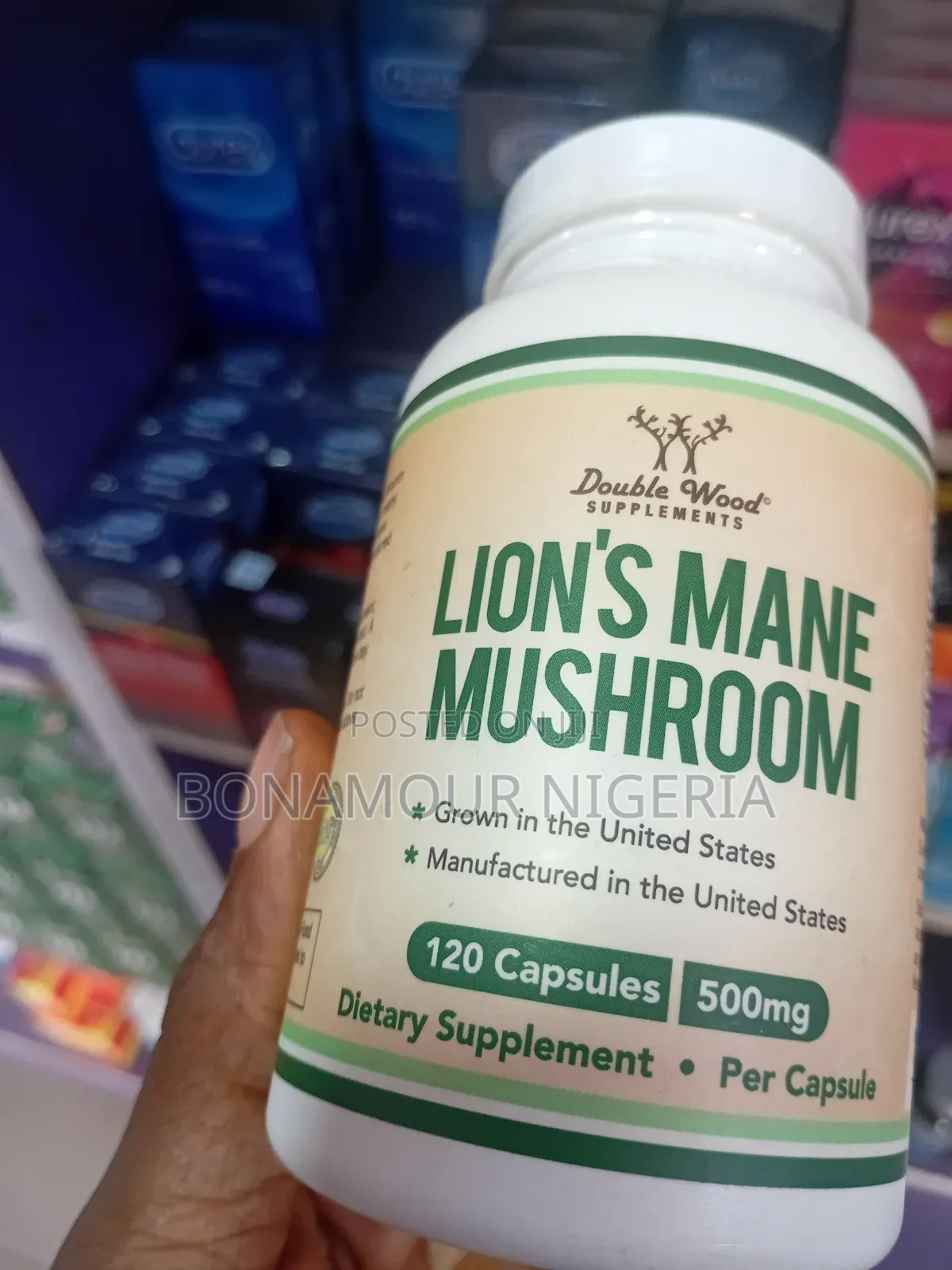 Double Wood Lion's Mane Mushroom 500mg X120 Caps