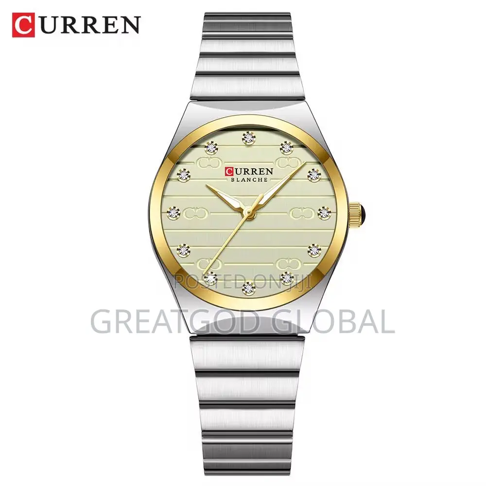 Curren Original Quartz Watch for Women Gold and Silver