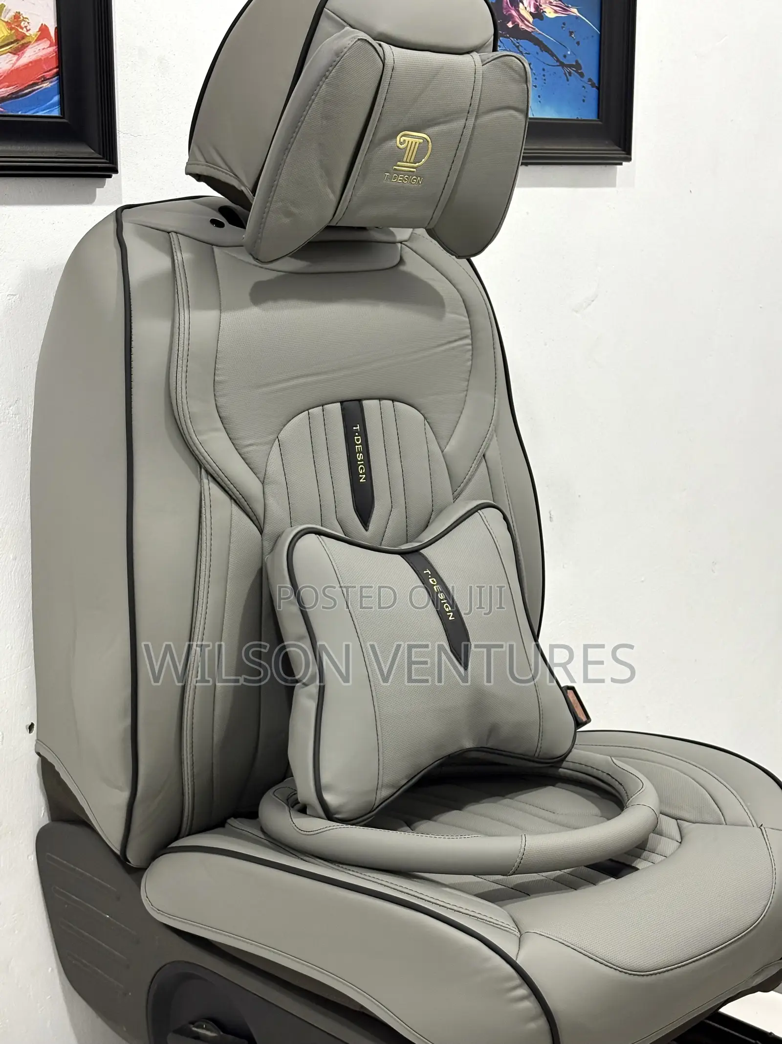 Plain Ash Car Leather Seat Cover