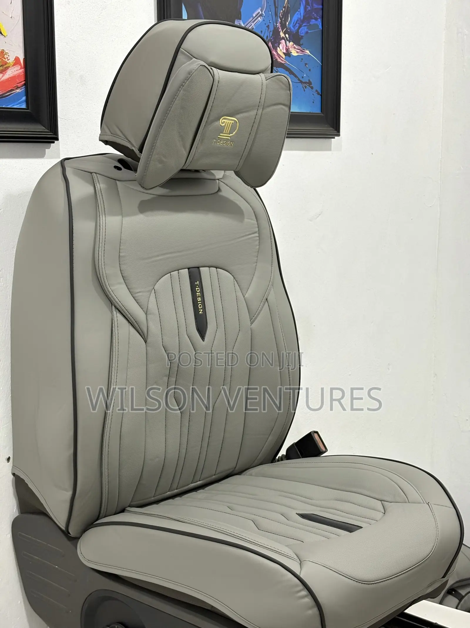 Plain Ash Car Leather Seat Cover