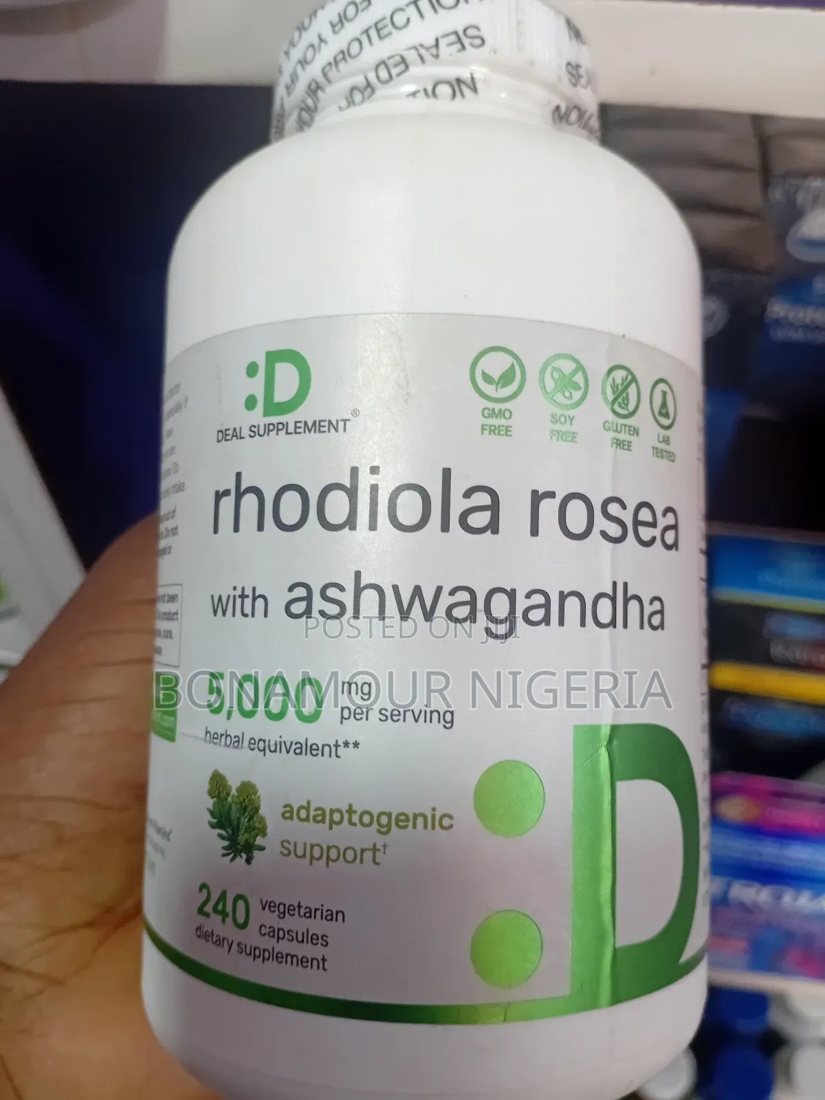 Deal Rhodiola Rosea With Ashwagandha 5000mg X240 Caps