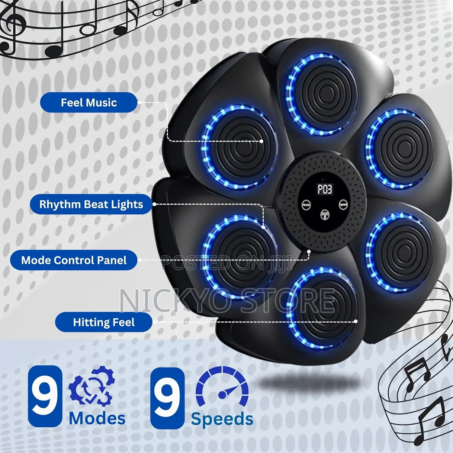 Smart Electronic Boxing Wall Target – Music Light Feedback