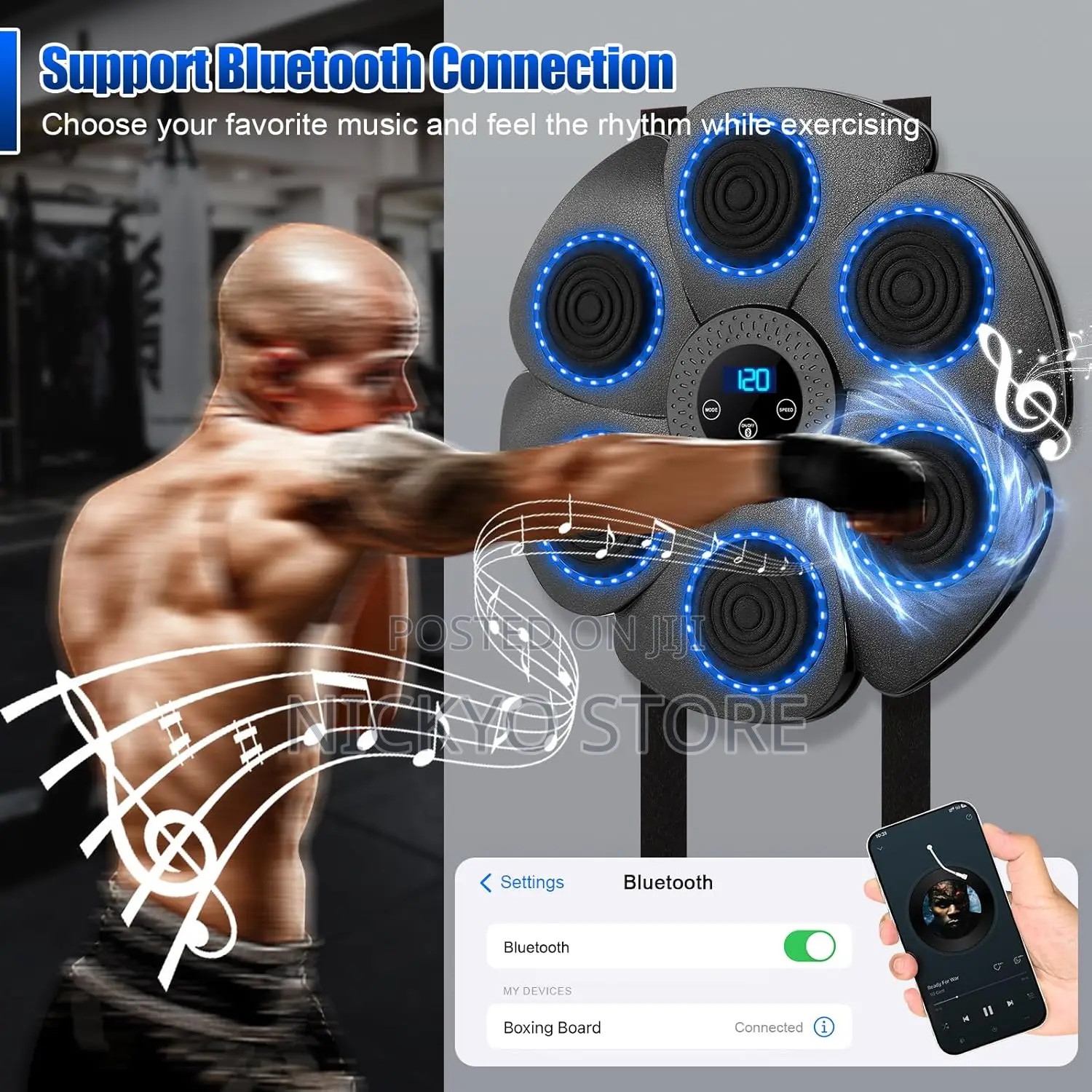 Smart Electronic Boxing Wall Target – Music Light Feedback