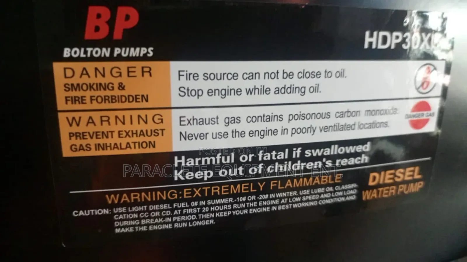 Bolton Engine Self Priming Pump