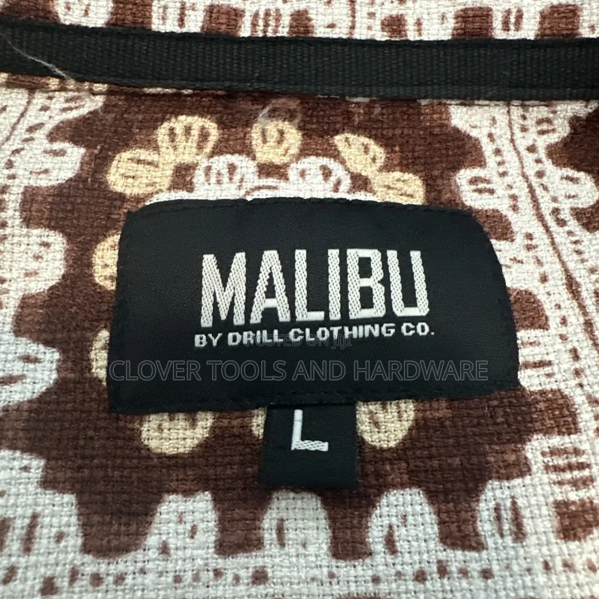 Malibu Beach Club Men's Shirt Brown Hawaiian Retro
