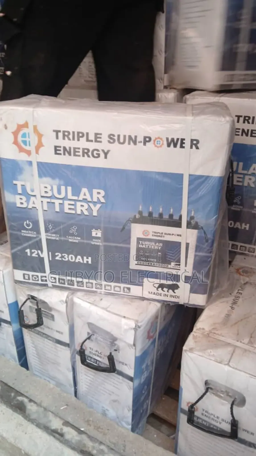 220amps Triple Sun Power Tubular Battery