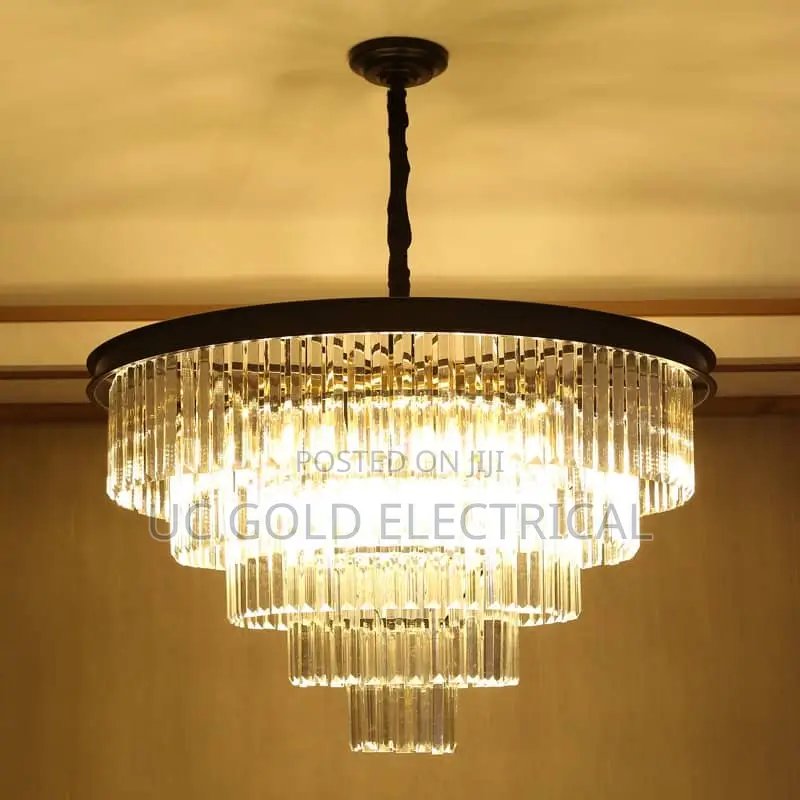 Modern Crystal Gold Chandelier Lighting Living Room Bedroom
