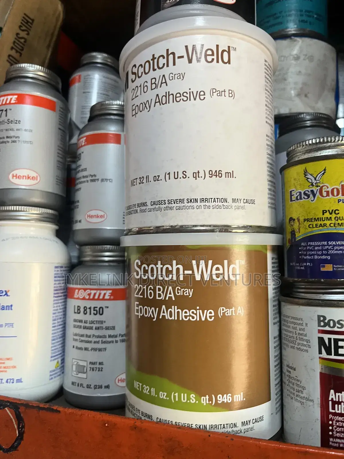 3m Scotch-weld 2216 B/A Gray Epoxy Adhesive.