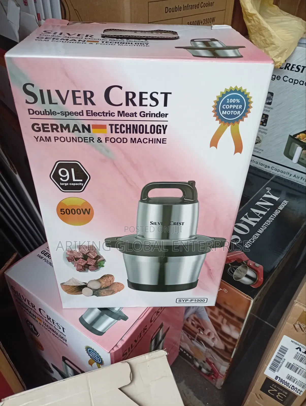 Double Speed Electric Meat Grinder Yam Pounder Food Machine.