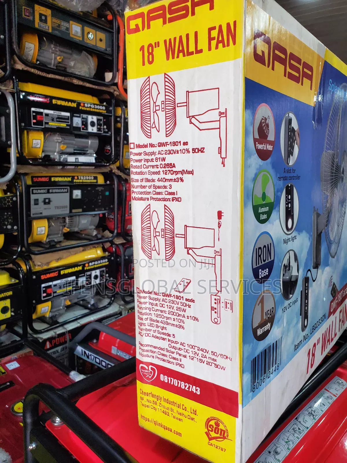 Qasa Inverter Wall Fan