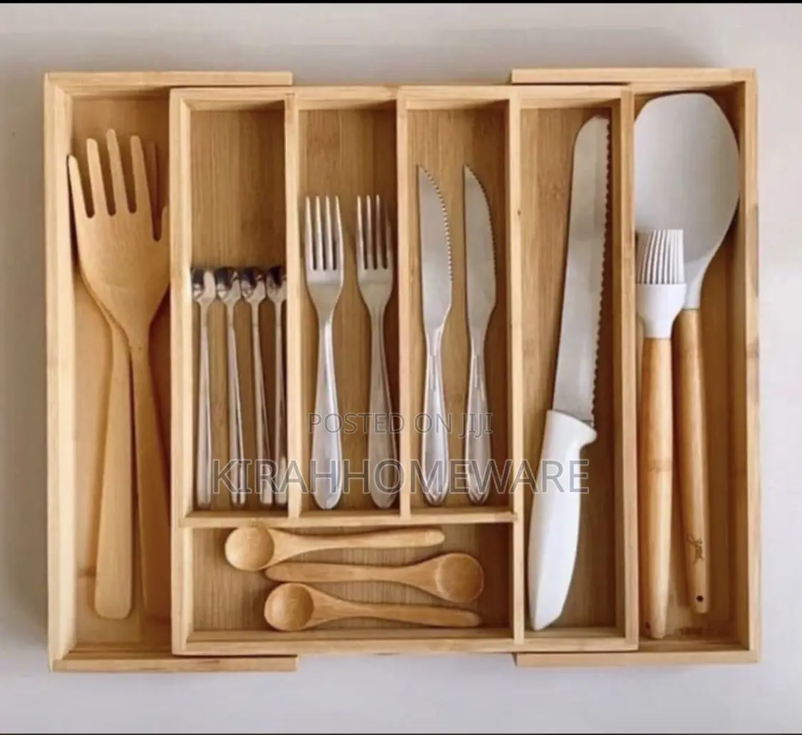 Wooden Cutlery Organizer