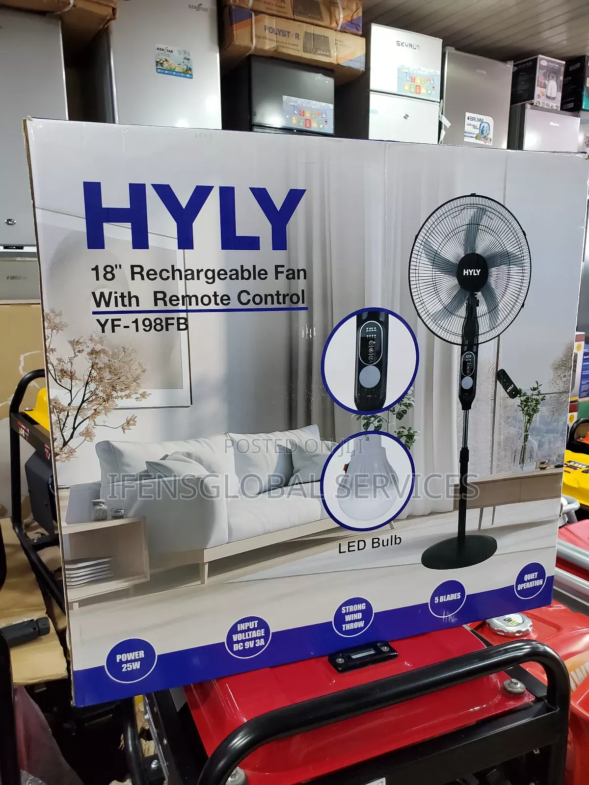 Hyly 18" Rechargeable Fan