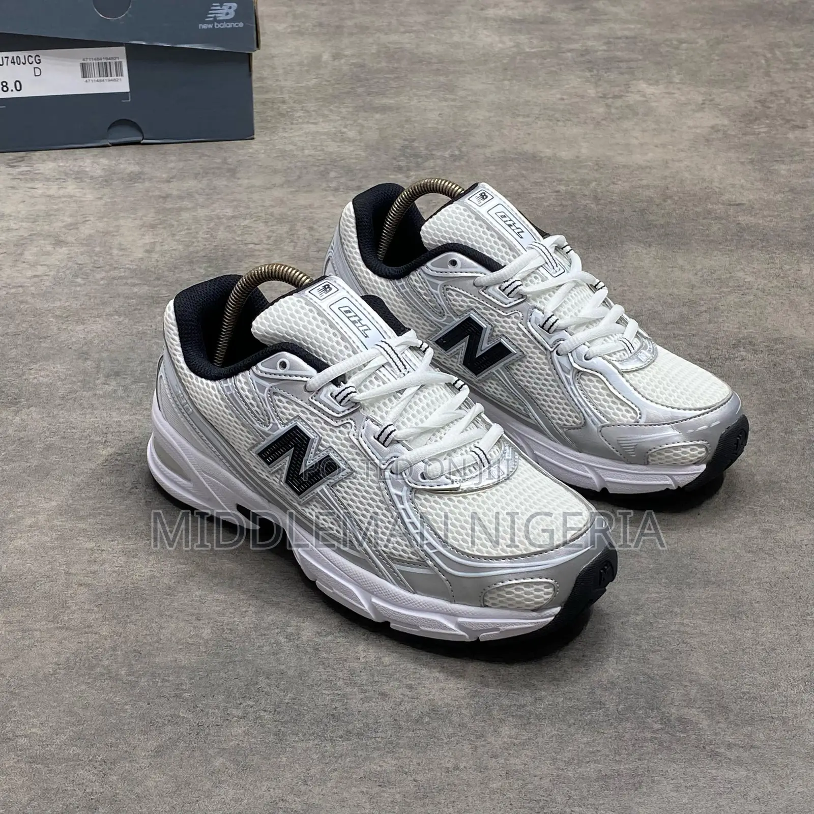 New Balance 740 White Silver Black Sneakers