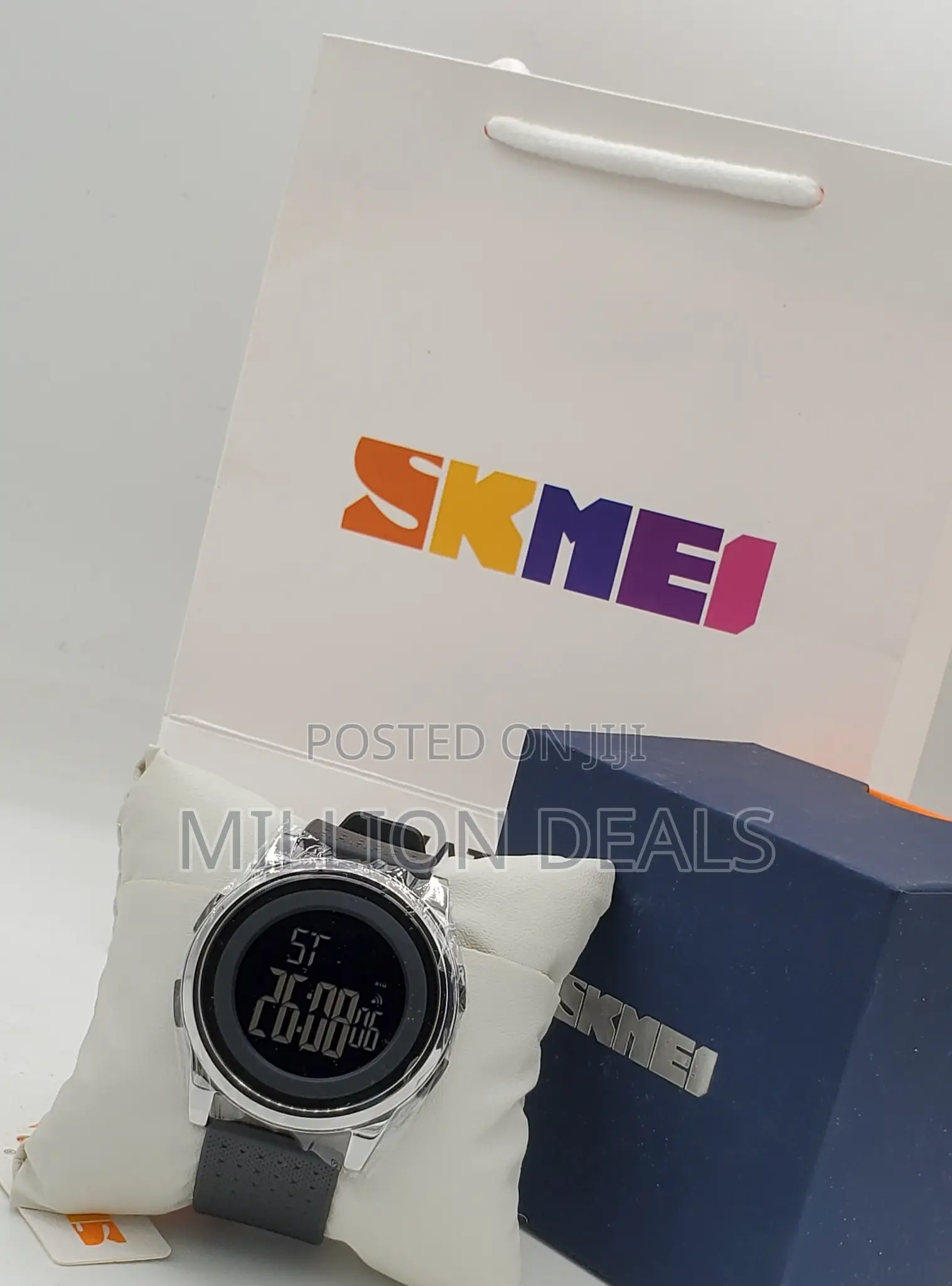 Rubber Strap Digital Slim Sport Men's Wrist Watch