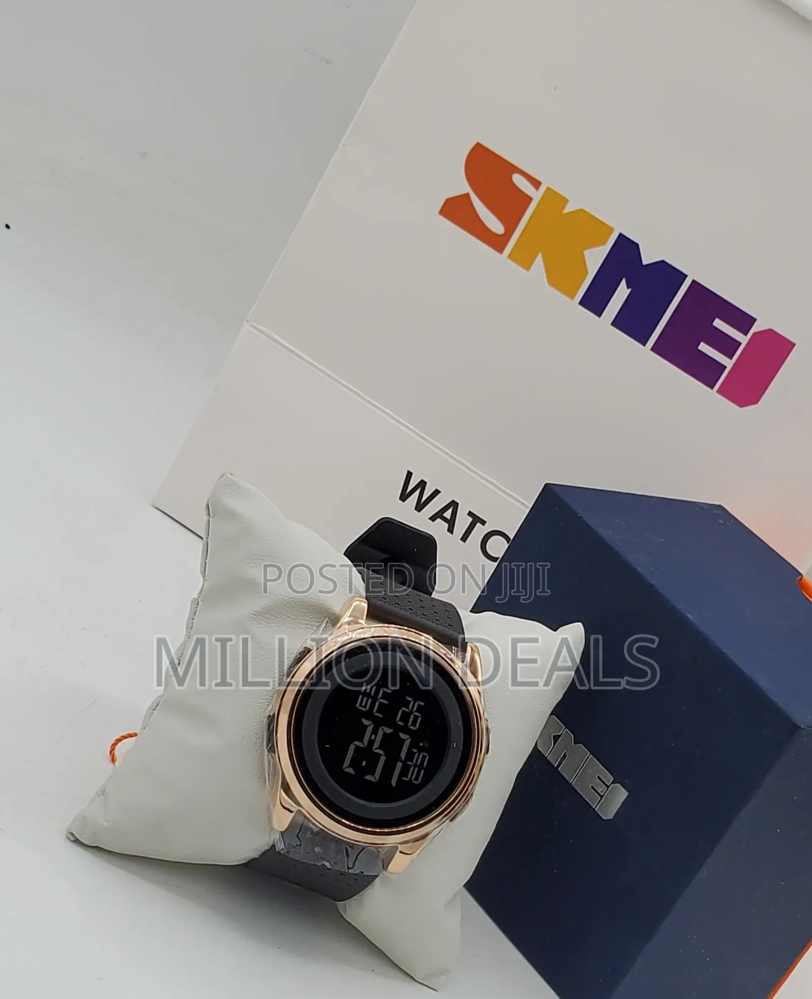 Rubber Strap Digital Slim Sport Men's Wrist Watch