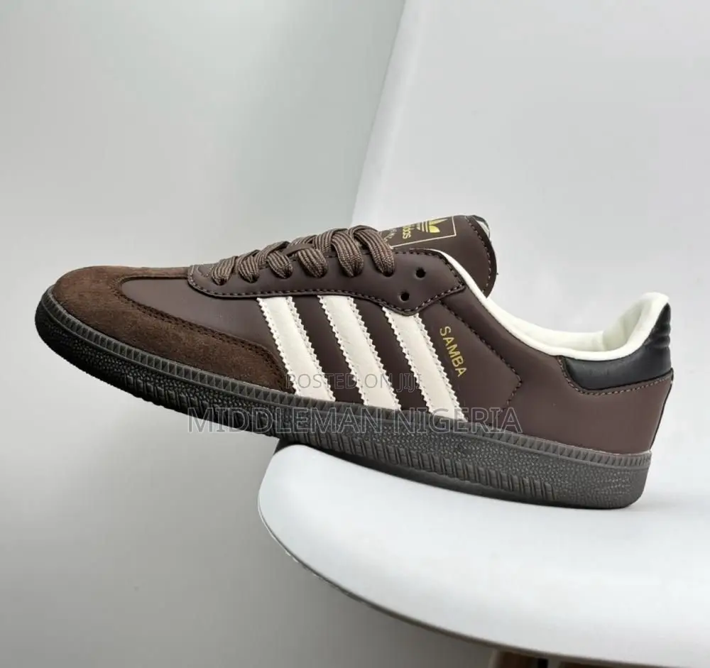 Adidas Og Samba Dark Brown Biege Gum Sneakers