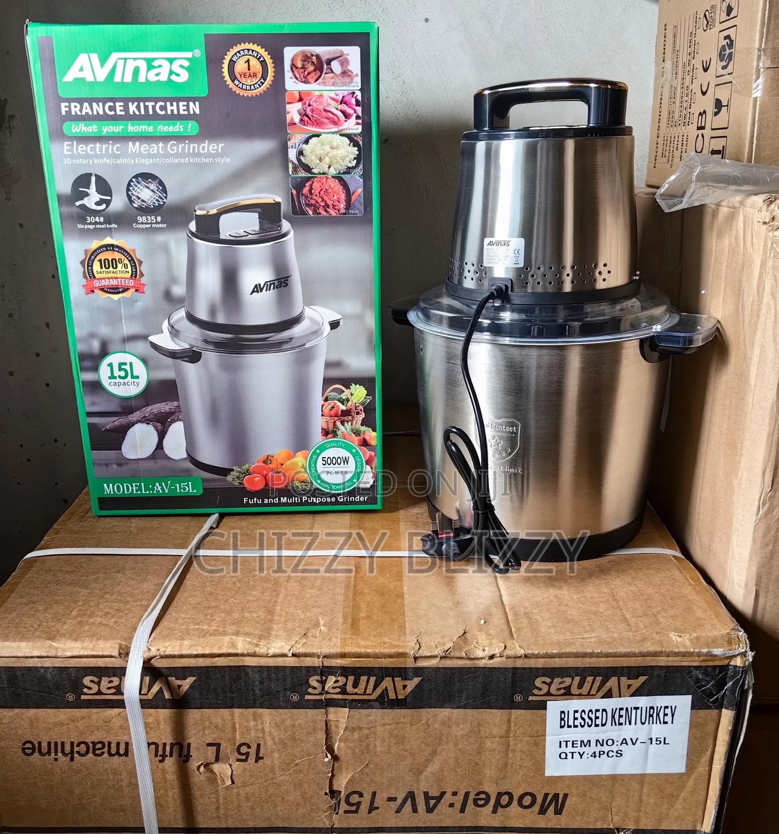 Avinas 15l Food Processor Yam Pounder
