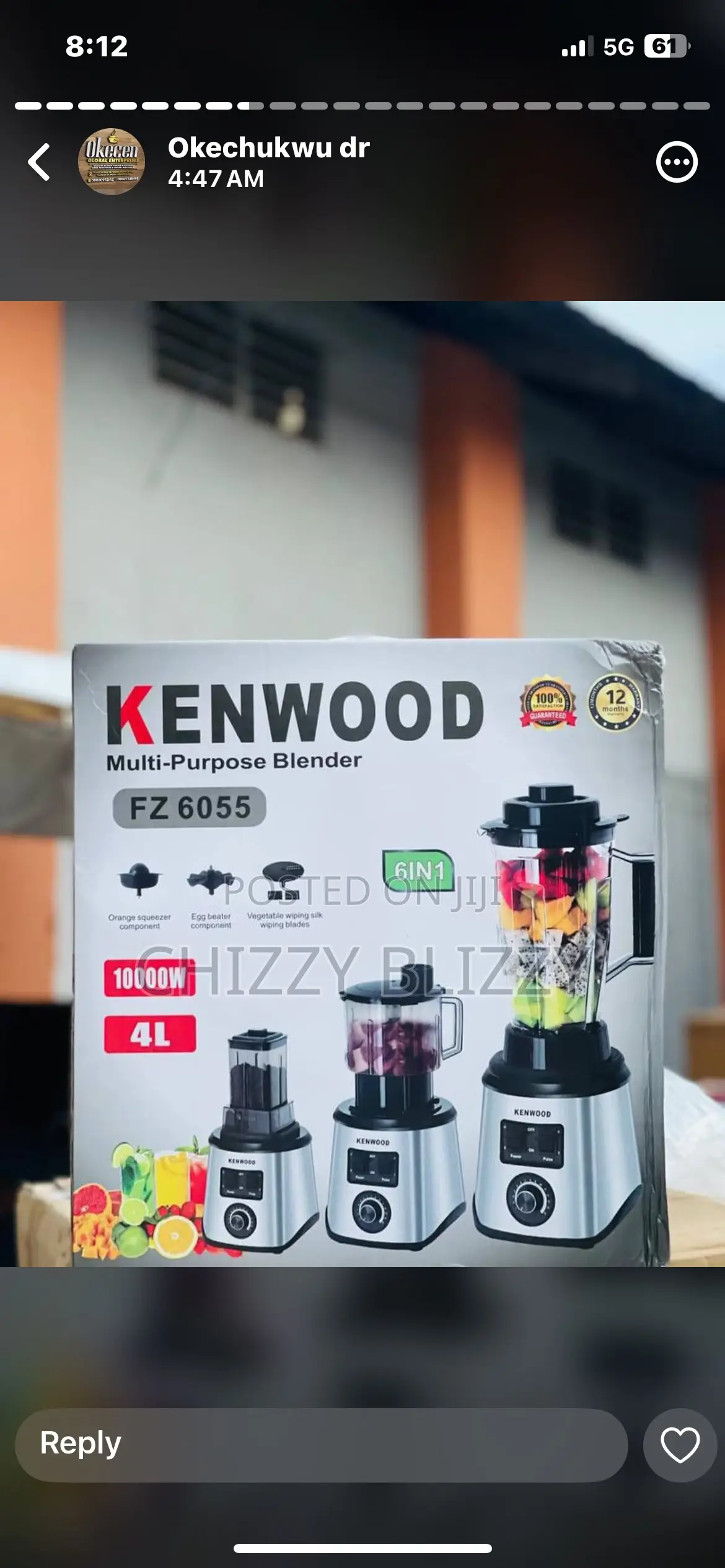 Kenwood 6 In 1multifunctional Blender4l 10000w
