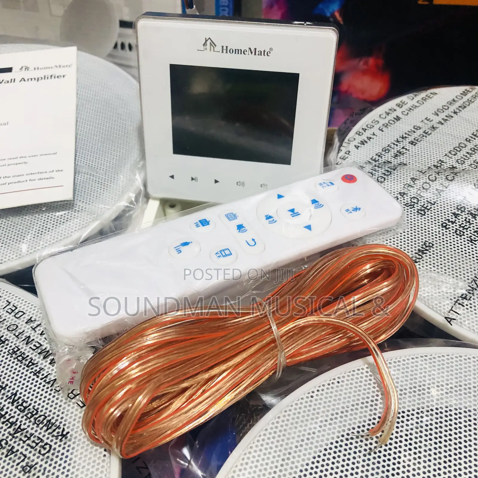 Four Ceiling Speakers With Smart Home Bluetooth Wall Amplifier