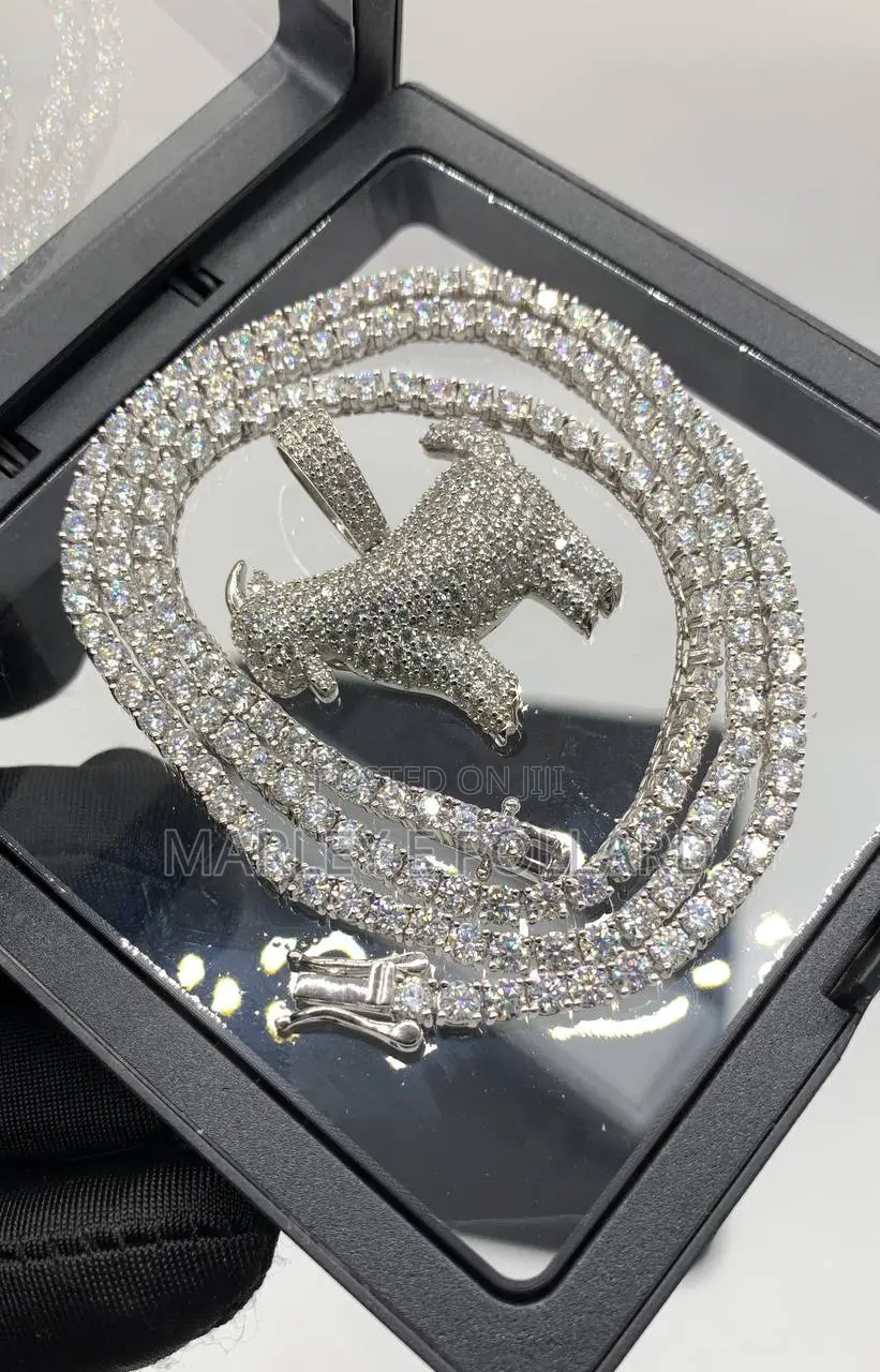 Goat Shaped Vvs1 Moissanite Tennis or Rope Chain