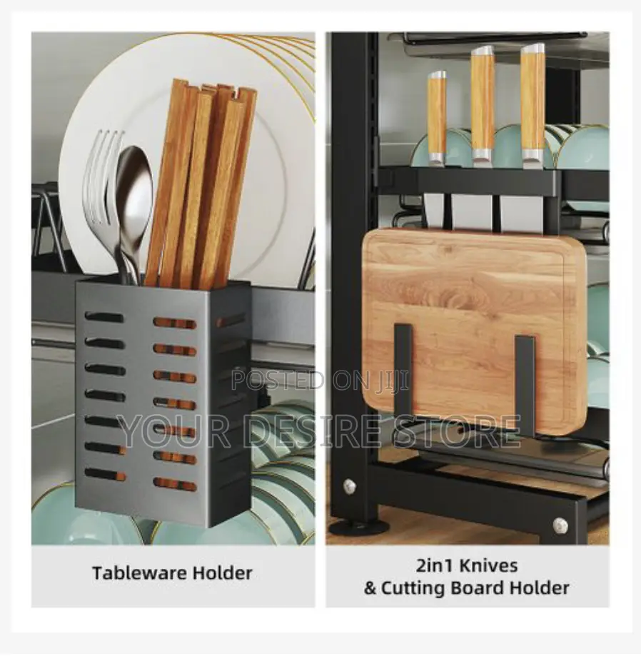 Dish Drainer 2 Tier Large Dish Drying Rack With 2 Drainboard
