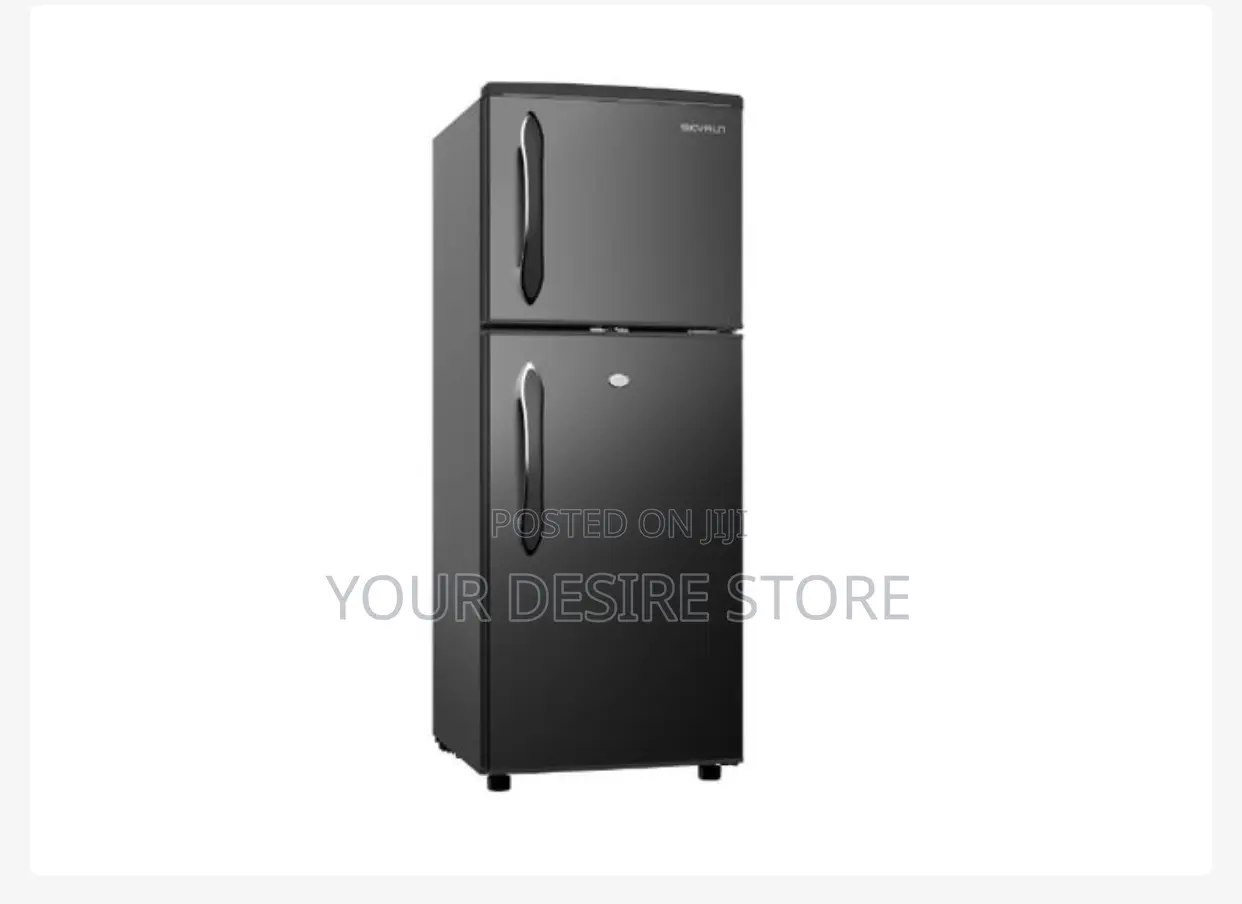 Skyrun 118l Double Door Top Mount Fridge (Bcd-118hc) - Black