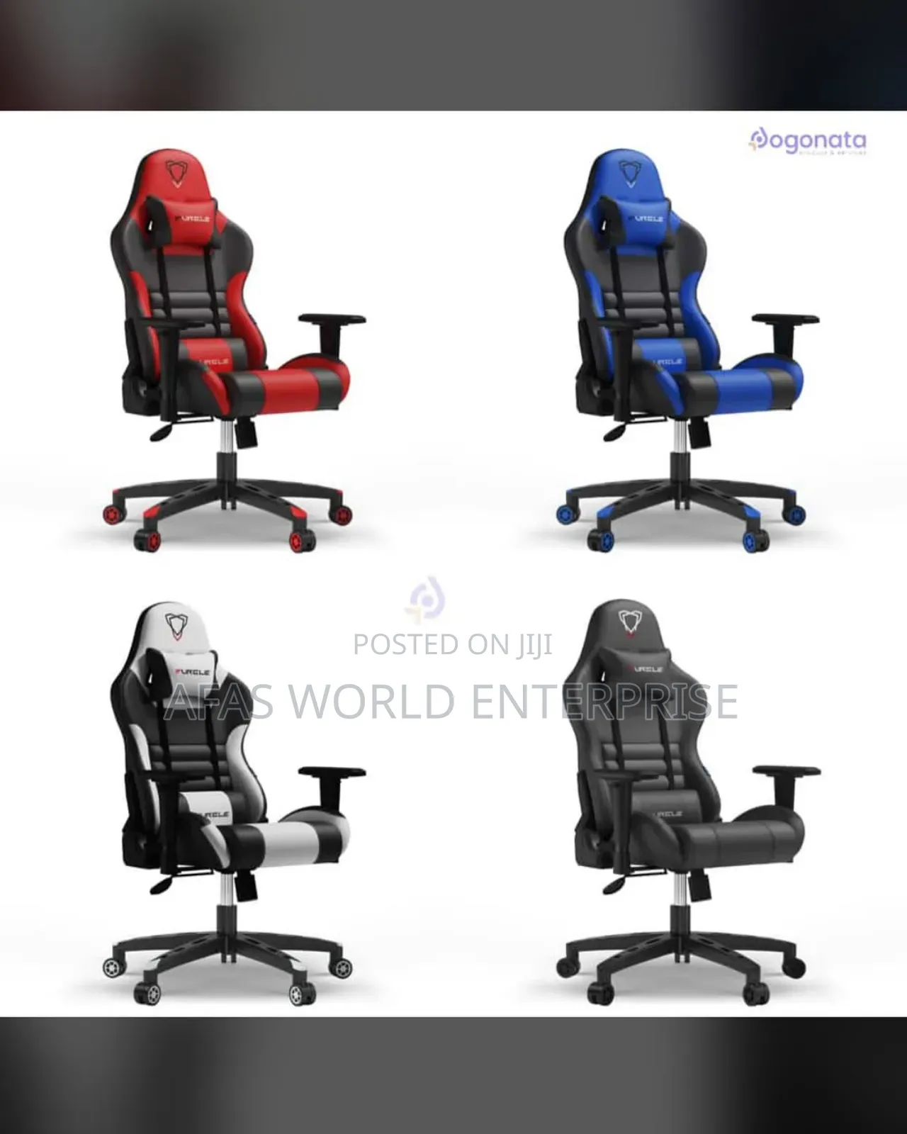 Furgle Gaming Chair With Footrest and Swivel