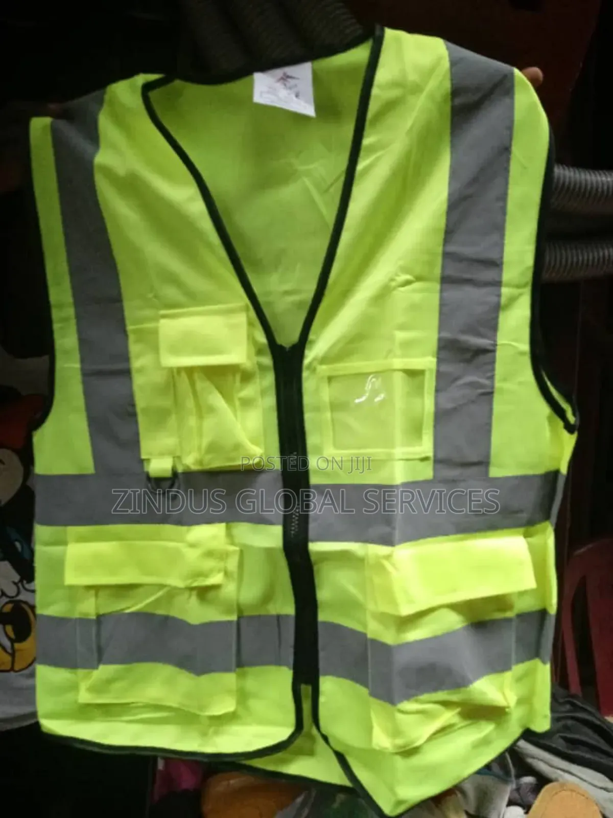 Reflective Safety Jacket With Bucket