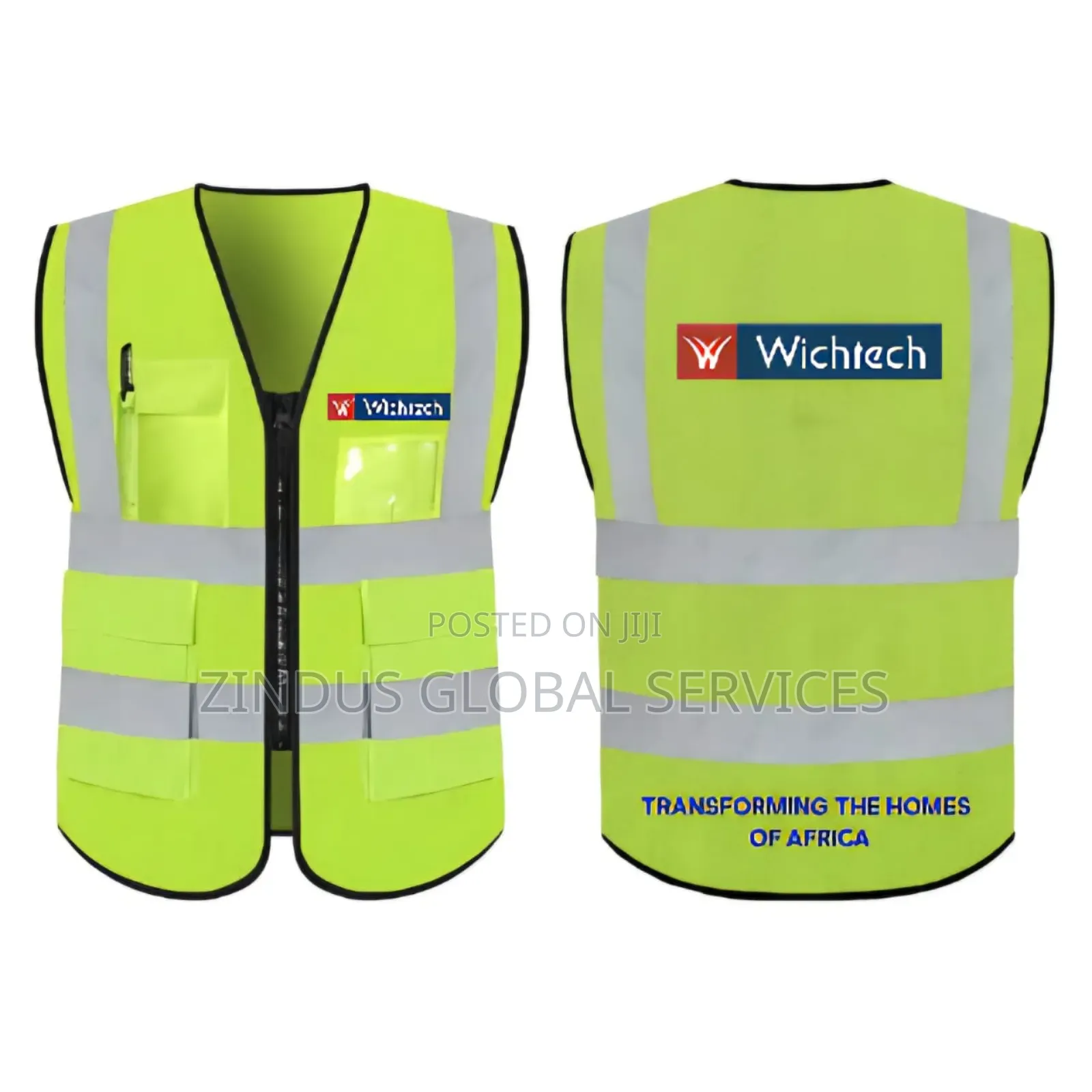 Reflective Safety Jacket With Bucket