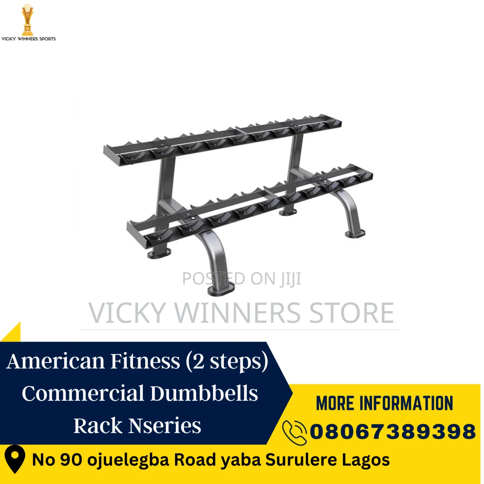 2 Step Commercial Dumbbell Rack