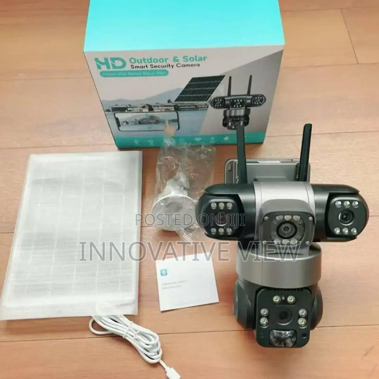 Security Three Lens PTZ 4g Solar Camera
