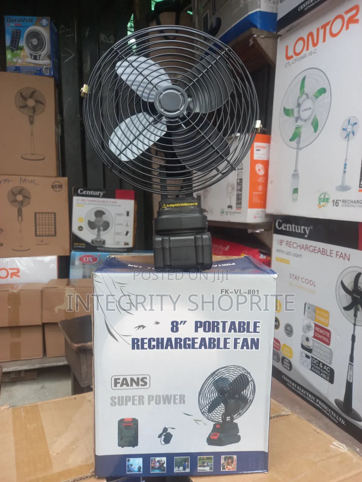 8" Portable Rechargeable Fan Eal