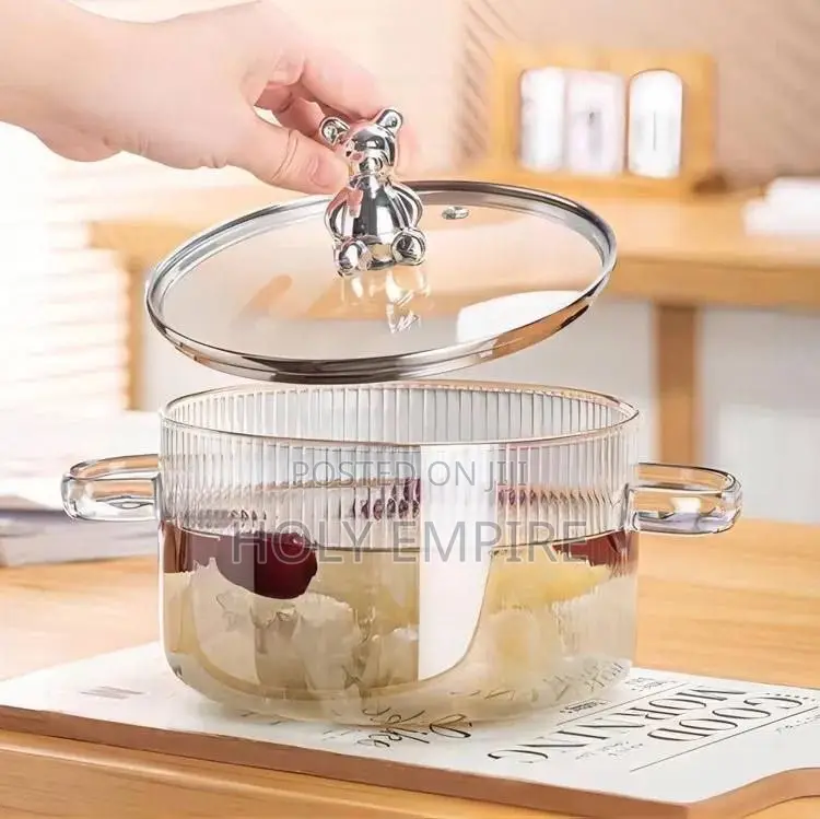 Borosilicate Glass Saucepan Cooking Pot Soup Pot Heating