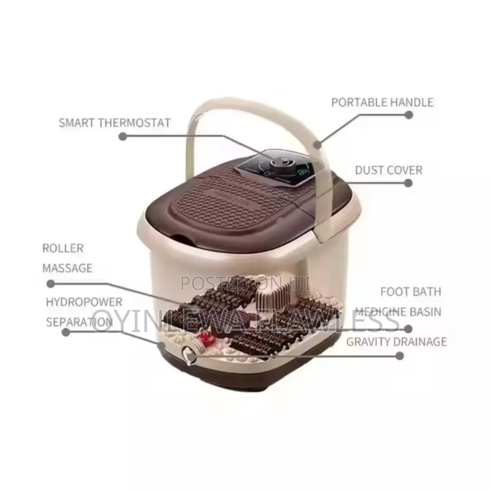 Spa Pedicure Footbasin Acupressure Bubble Massage Bucket