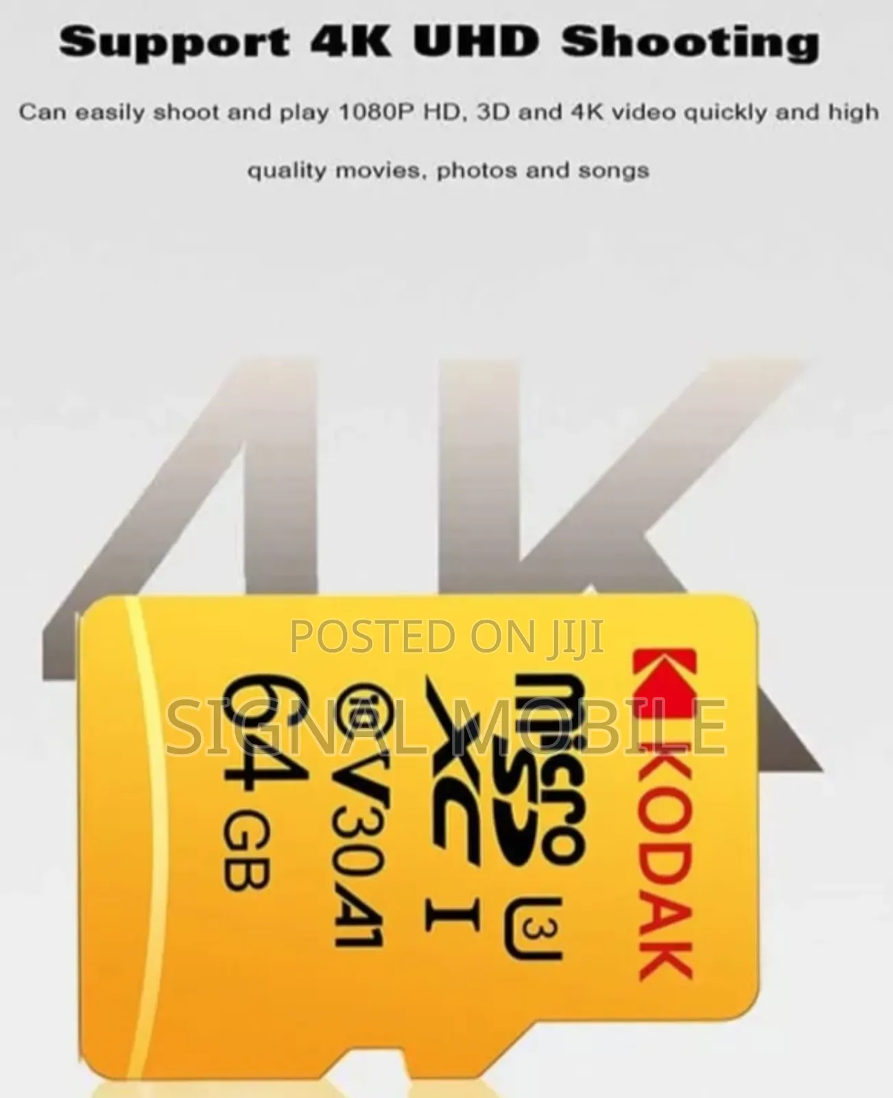 64gb U3 High Speed Kodak Memory Card Class 10
