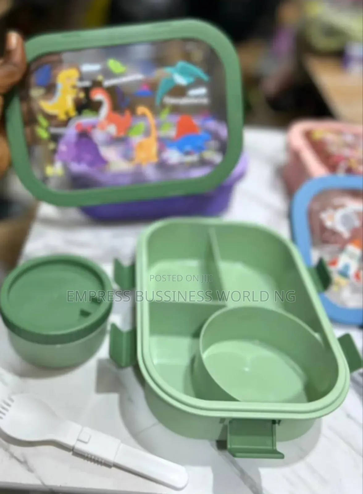 Kid's Partitioned Lunch Box Plastic