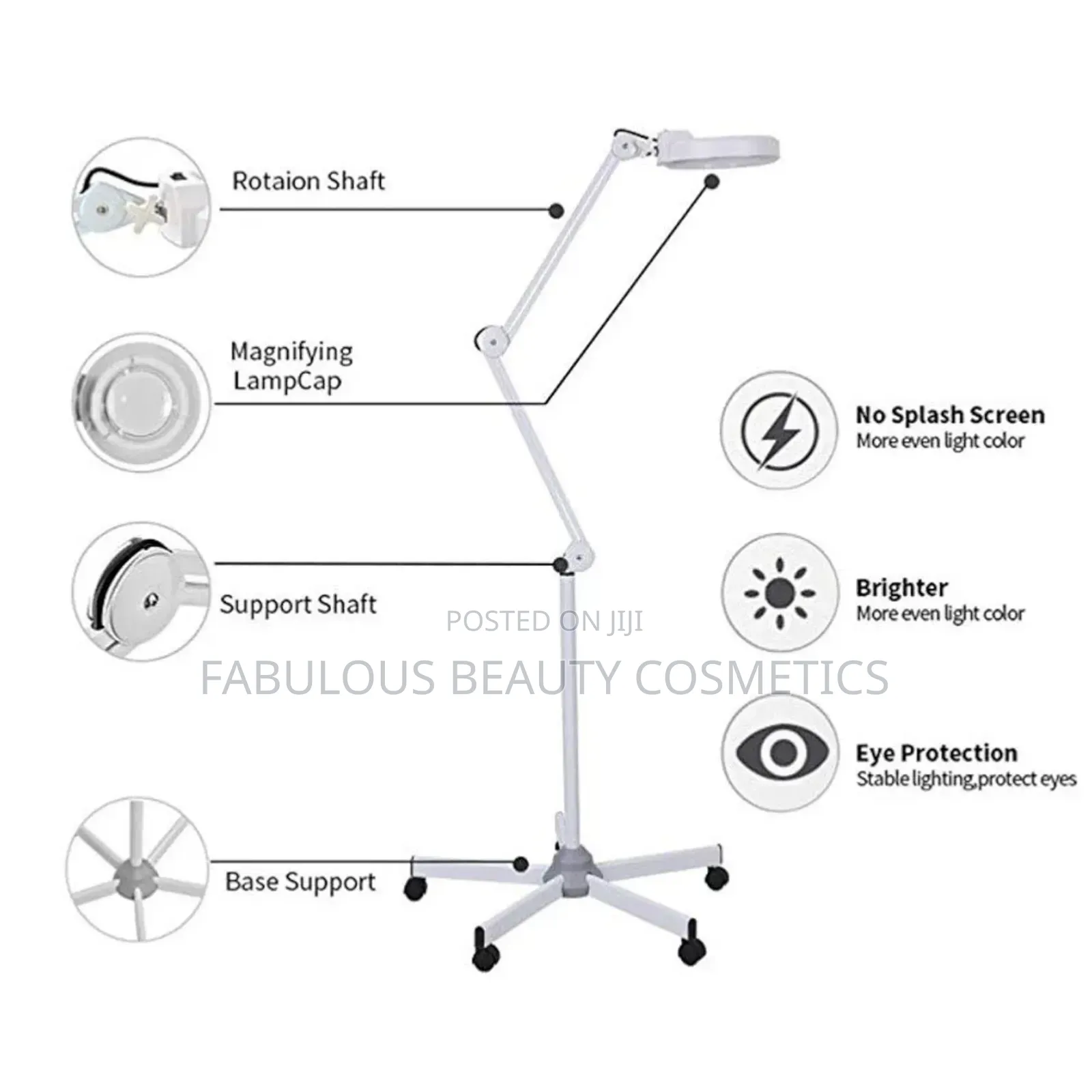 Floor Standing 5x Magnifier Lamp 4beauty, Skin, Tattoo Salon