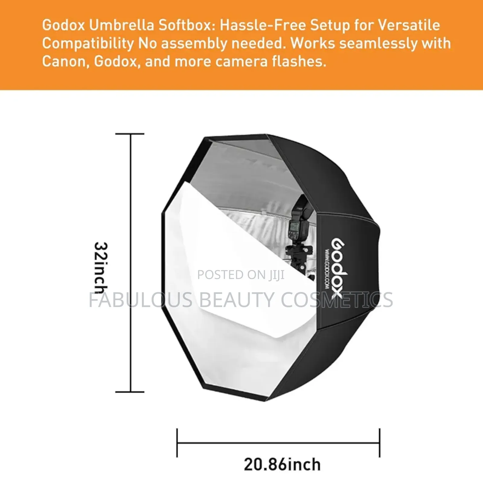 Godox Umbrella Softbox - Portable 32 Inches/80cm Reflector