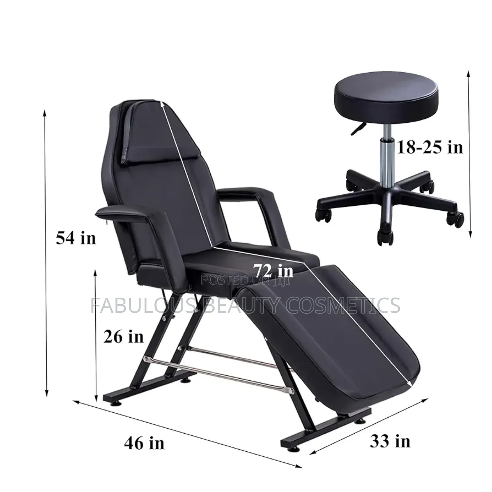 Lslife Adjustable Bed Professional Tattoo Spa Salon Chair