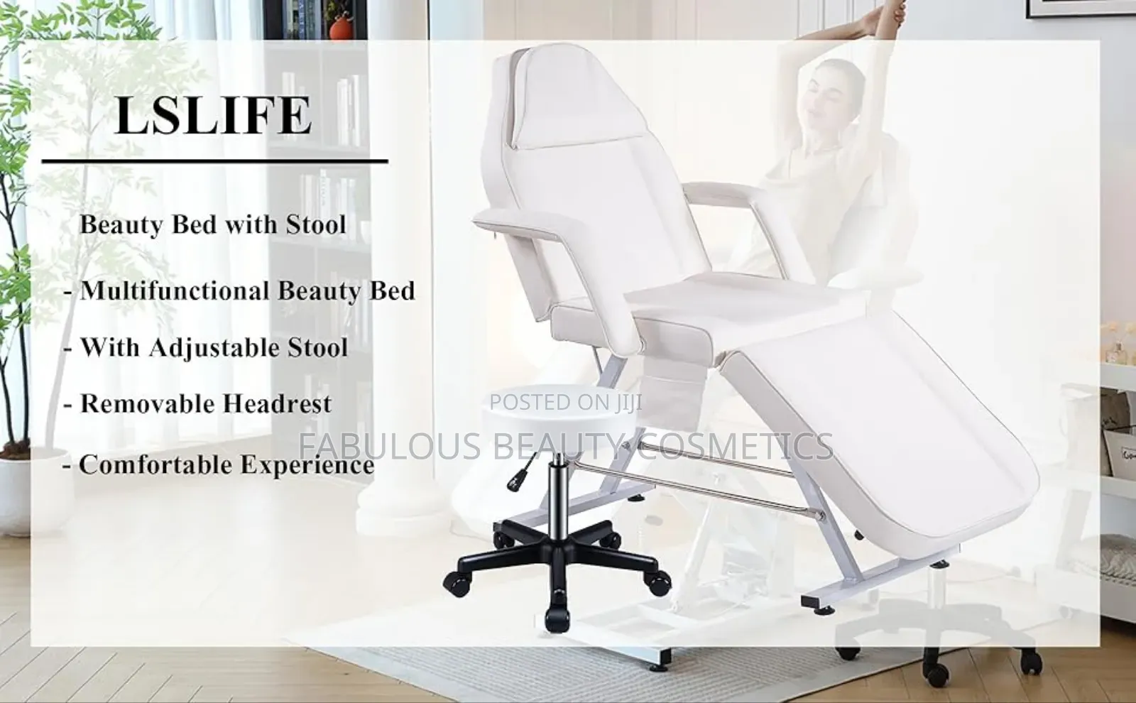 Lslife Adjustable Bed Professional Tattoo Spa Salon Chair
