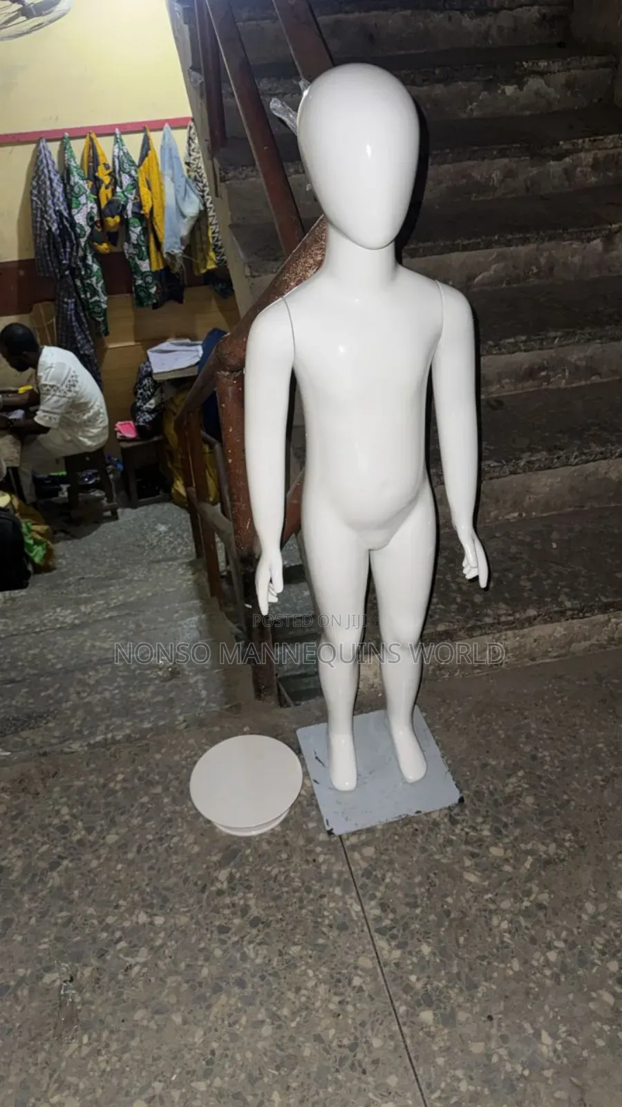 Age 5 Years Up Wards Glossy White Unisex Kids Mannequin