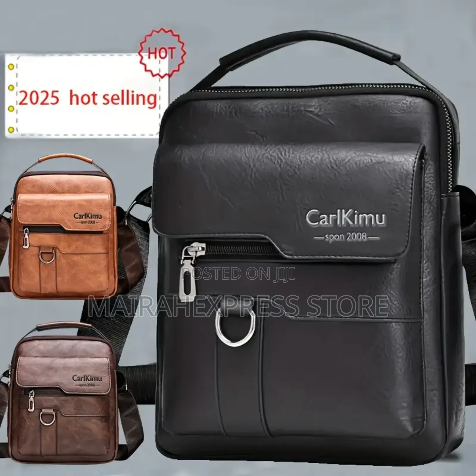 Unisex Retro Vertical Crossbody Bag