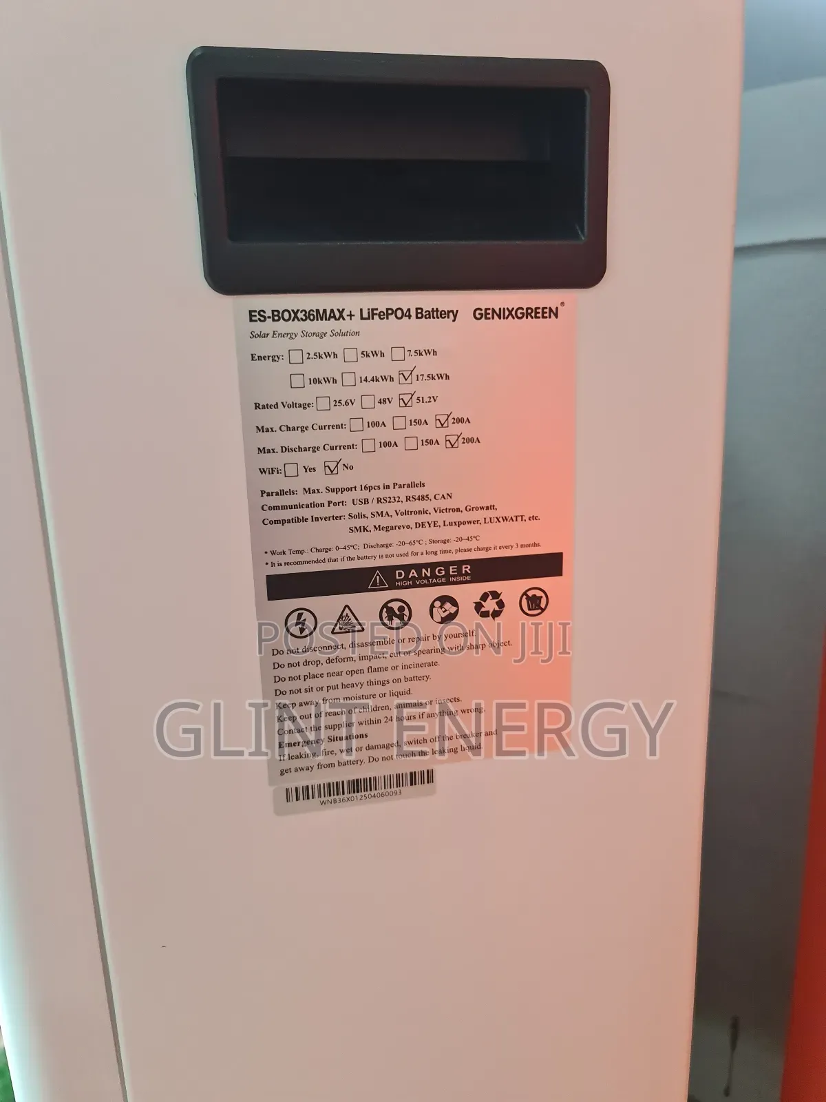 17.5kwh 51.2v Genixgreen Lithium Battery