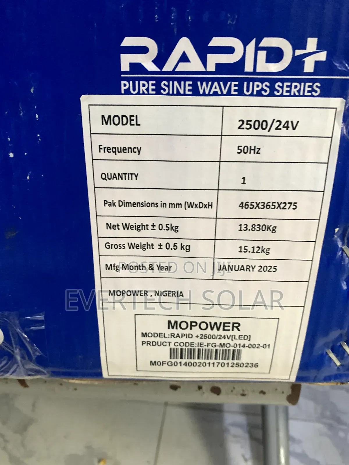 2.5kva 24v Mopower Puresine Wave Inverter