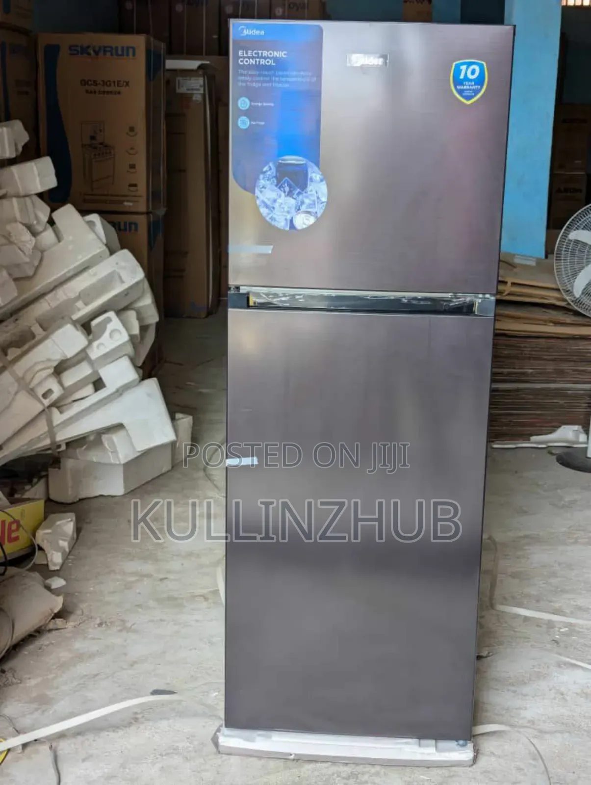 Midea 371 Liters Double Door Refrigerator – Hd 520 Fw Inox