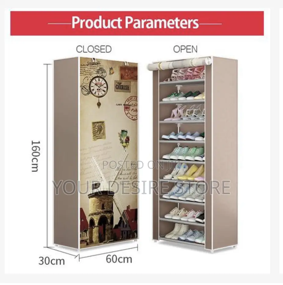Home Shoe Storage 9 Layer Free Standing Shoe Rack Cover