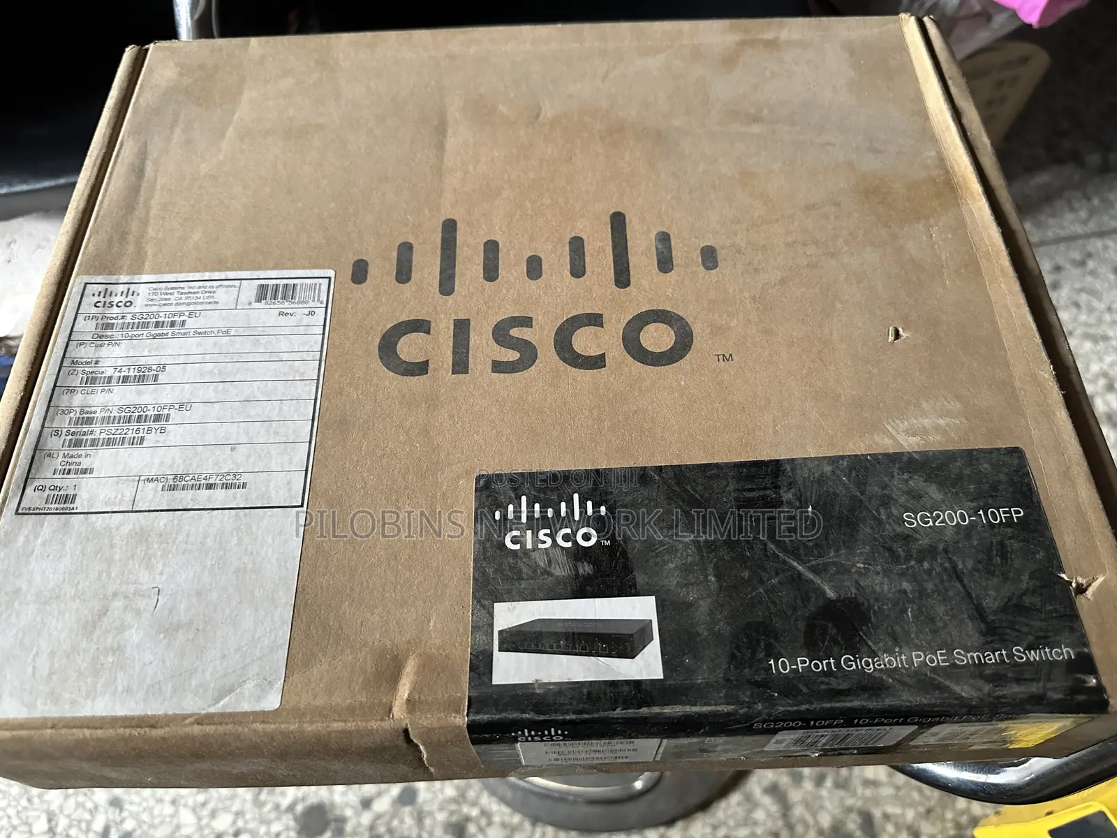 Cisco 10ports Smart Poe Switch Sg200-10fp